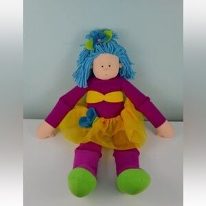 TooToos Doll Soft Stuffed Large 26" Blue Hair Little Souls International Toy